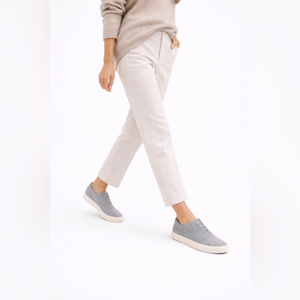 Vince Blair Oxford Wool Women Sneakers Size 6.5 Light Grey
